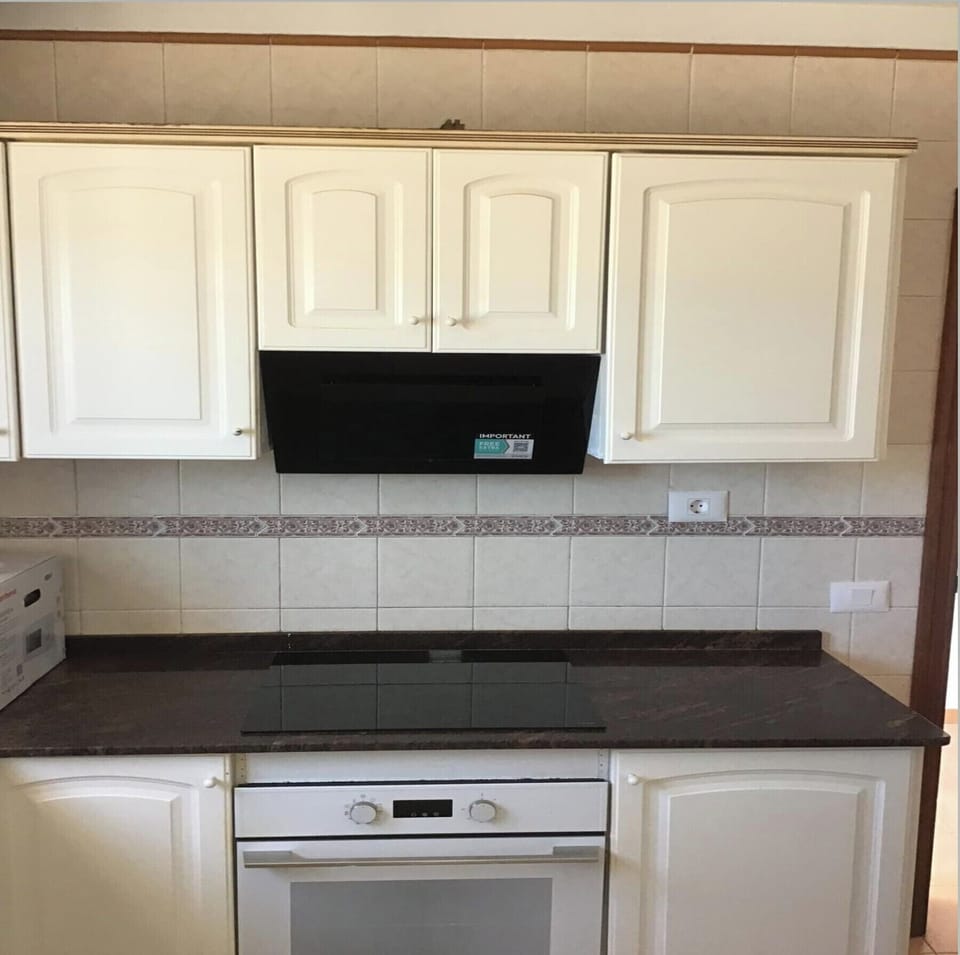 Villa | Private kitchen | Fridge, microwave, oven, stovetop