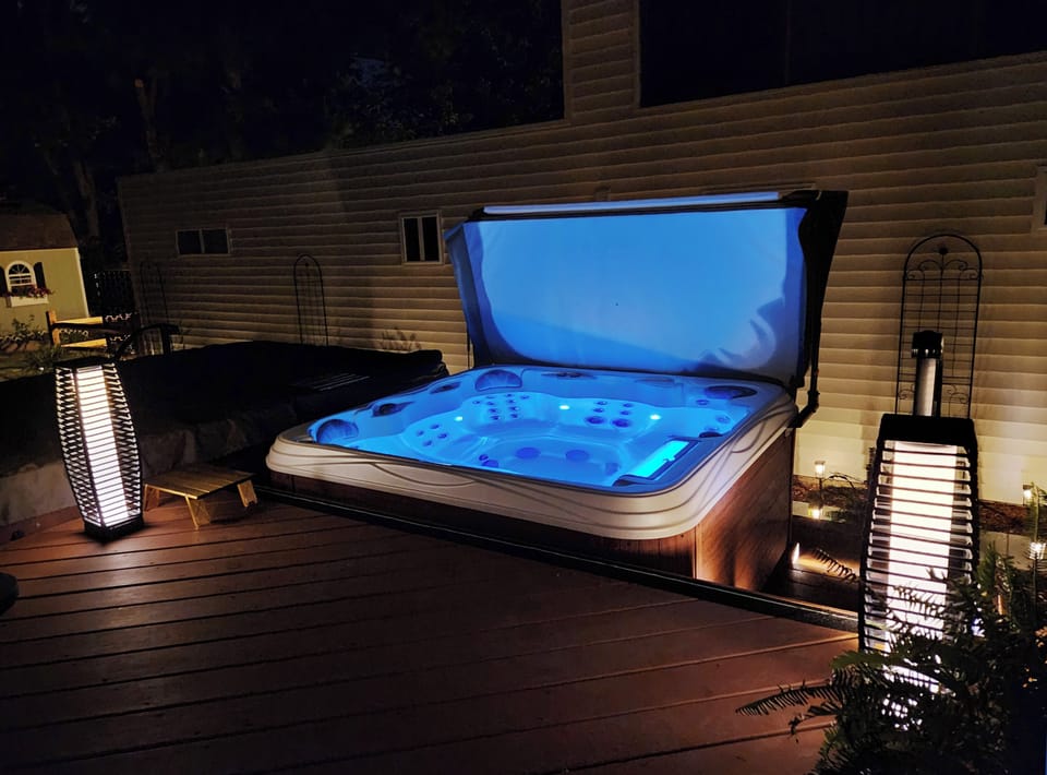 Antiqua Spa hot tub is available for your private use.