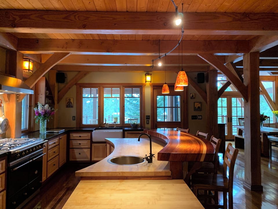 Kitchen is fully equipped with everything you need to cook including spices. 