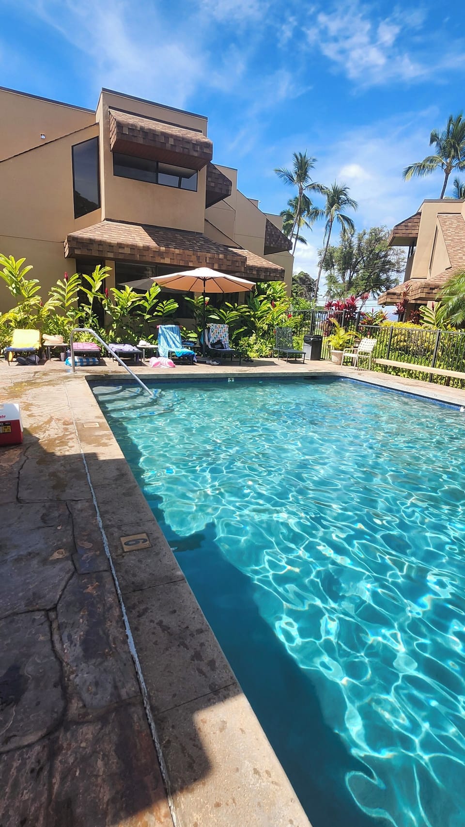 Lounge by our pool after a hot Maui day exploring