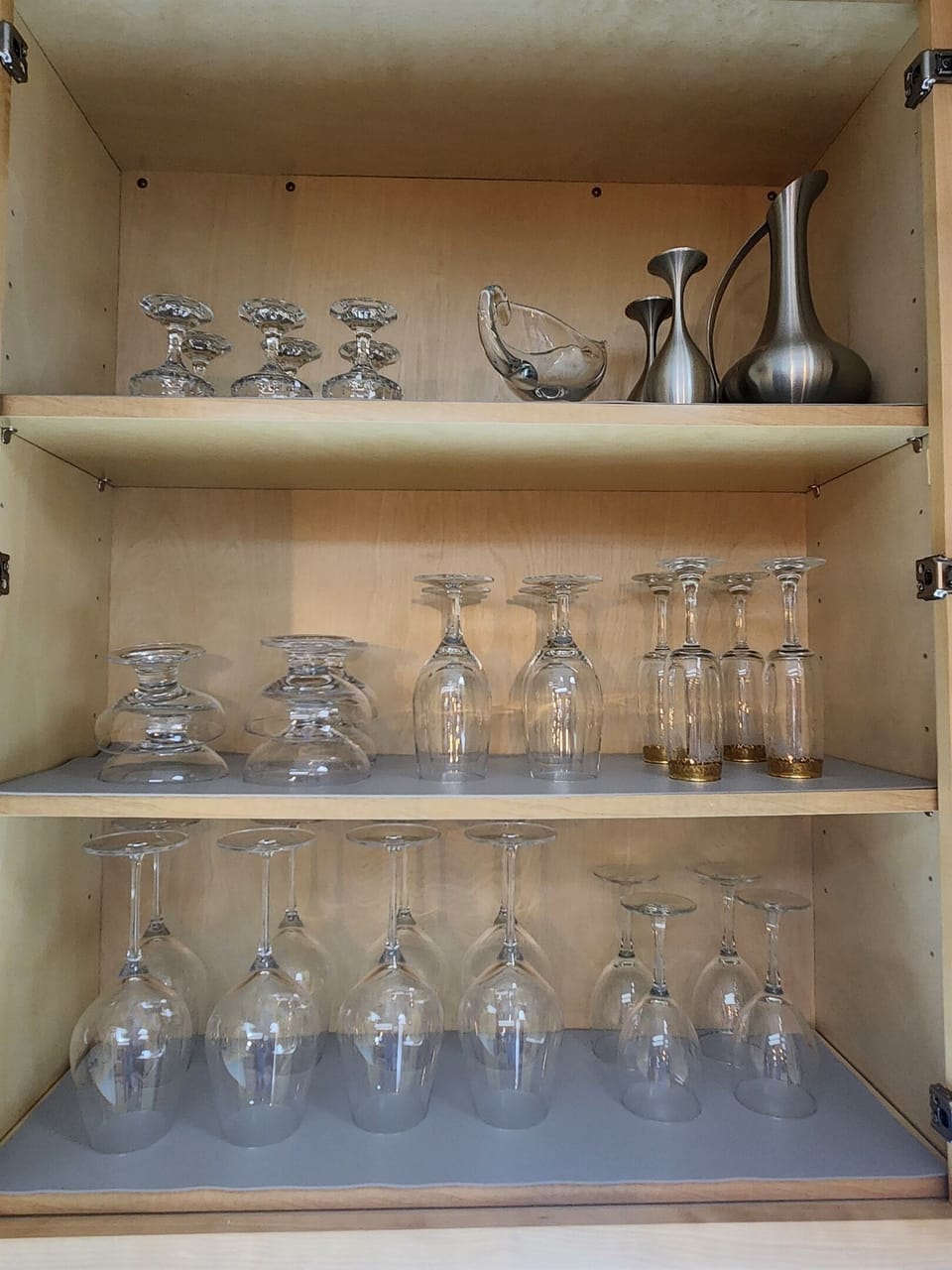 Glassware available for use