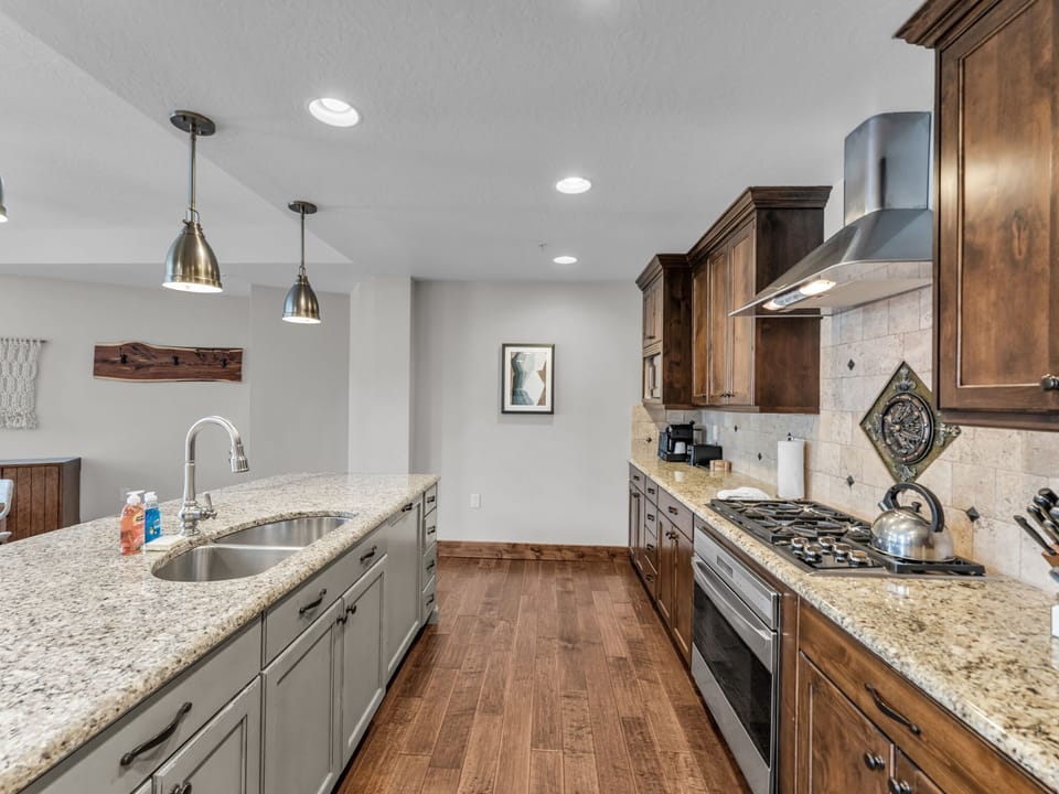 Kitchen: Main floor, Sub-Zero fridge, Wolf oven, Nespresso, toaster, utensils, tableware