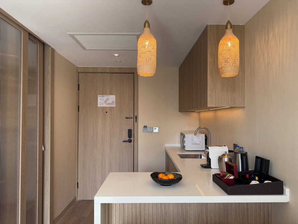Fridge, electric kettle
