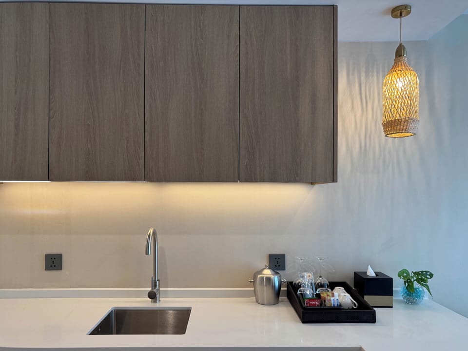 Fridge, electric kettle