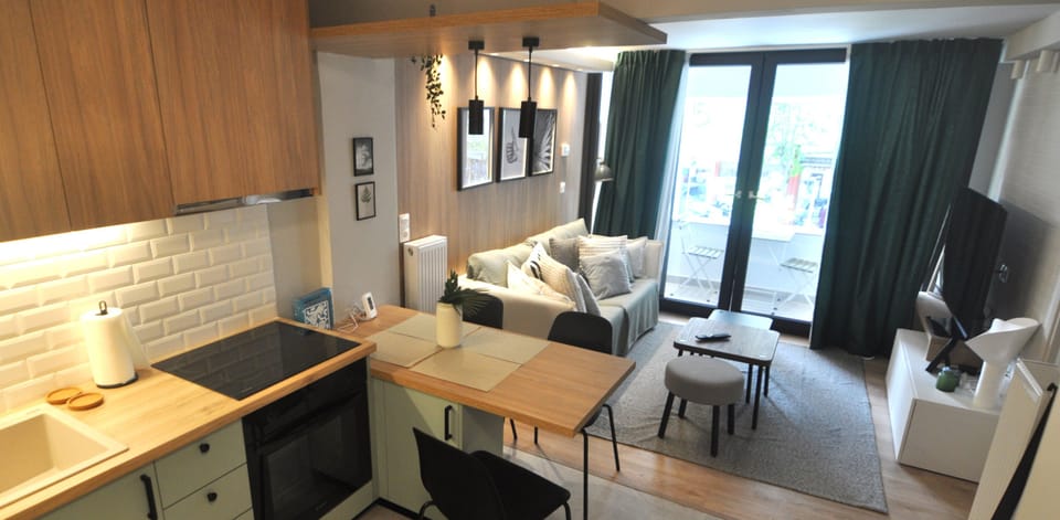 Premium Apartment, City View | Living area | Flat-screen TV