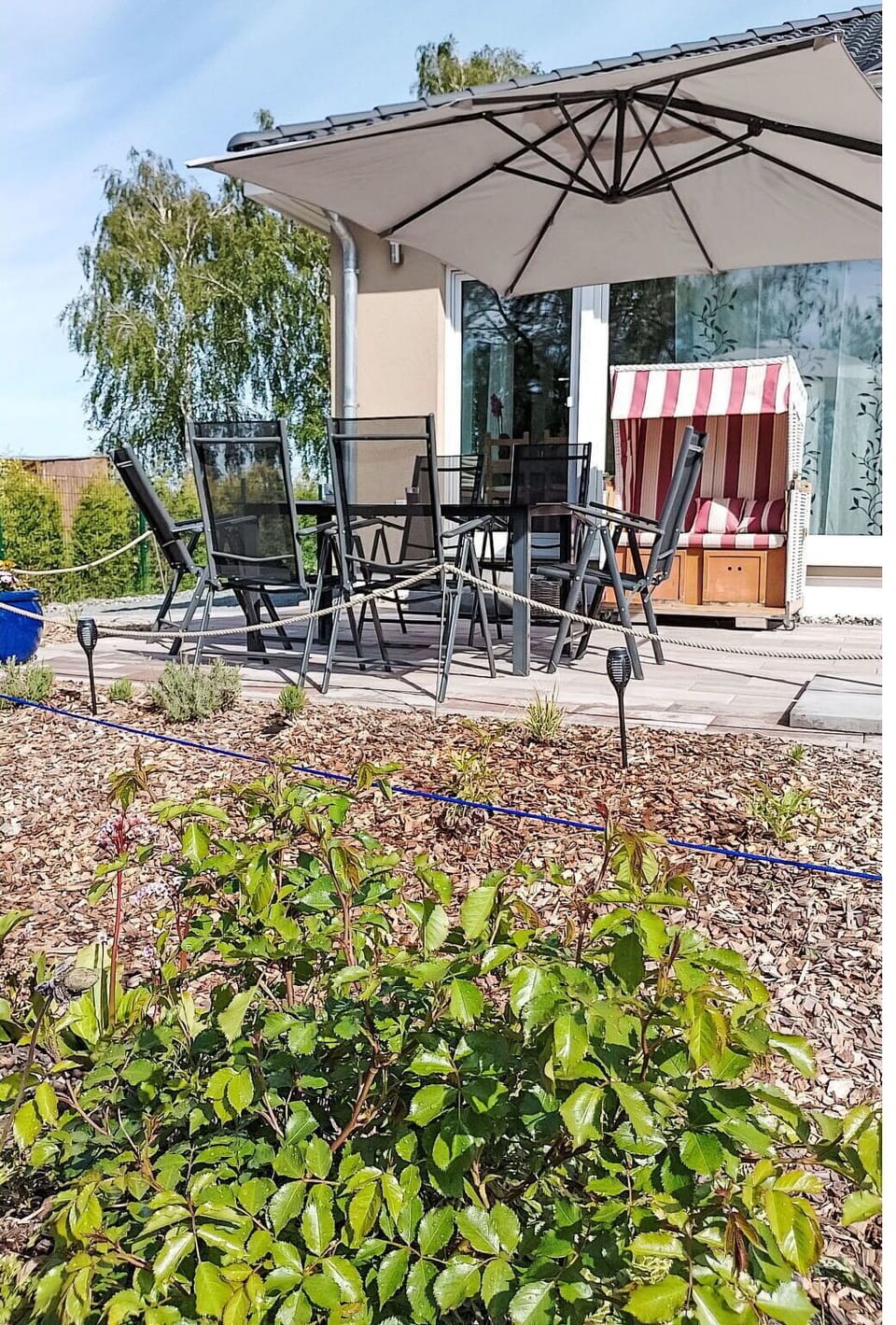 Furniture, Chair, Outdoor Furniture, Umbrella, Shade, Outdoor Table, Garden, Yard, Patio, Outdoor Structure