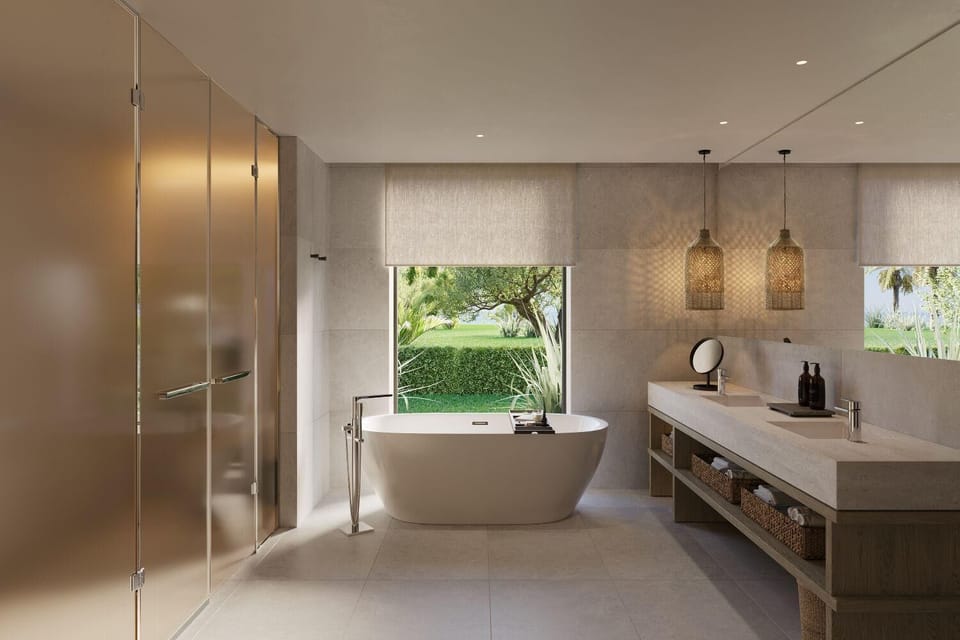 Deluxe Suite, 1 Bedroom, Balcony, Sea View | Bathroom | Free toiletries, hair dryer, slippers, towels