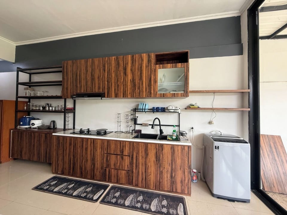 Family Villa, 4 Bedrooms, Garden Area | Private kitchen | Full-size fridge, stovetop, espresso maker, coffee/tea maker