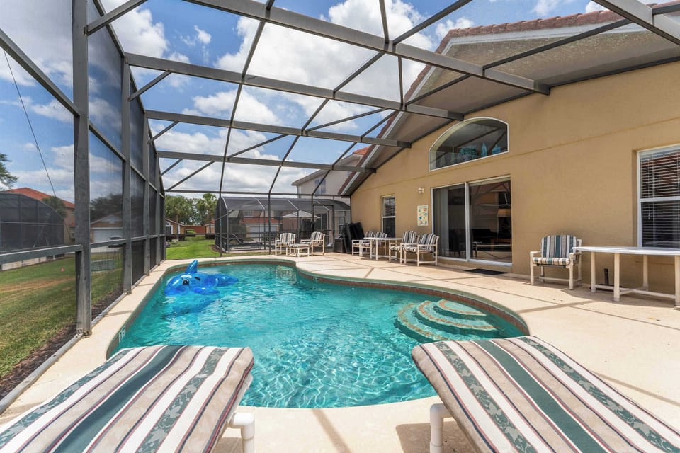Private screened-in pool, perfect for relaxing and enjoying the outdoors