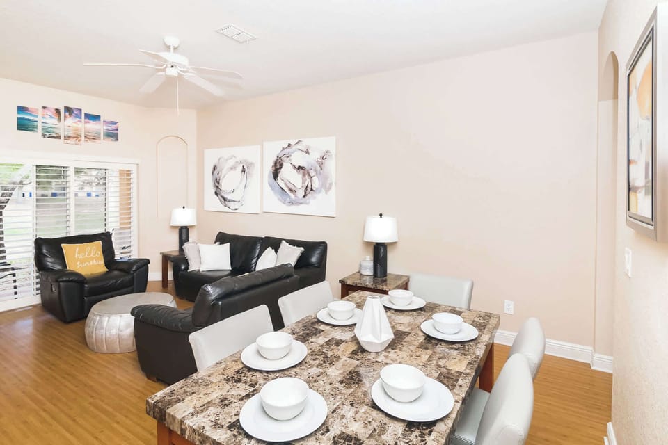 Enjoy dinner together at the table for 6