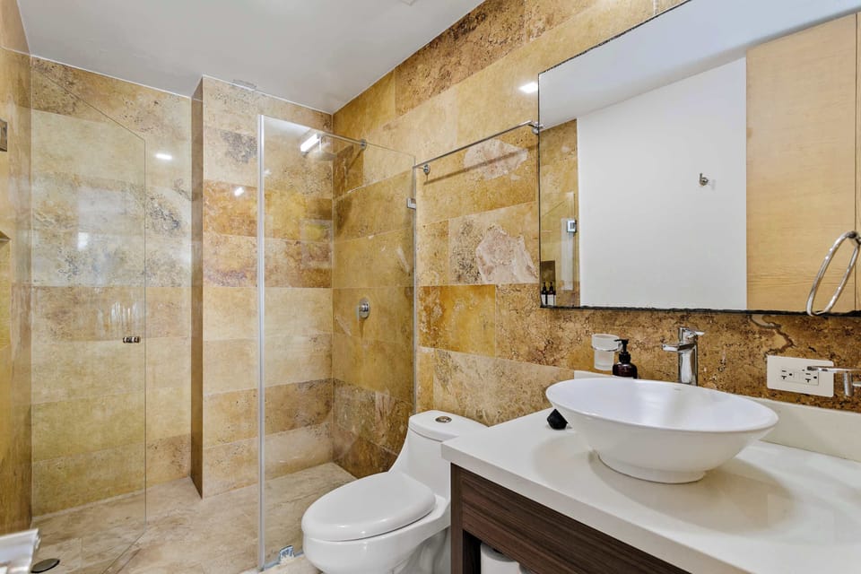 Immerse yourself in luxury with a relaxing bathroom.