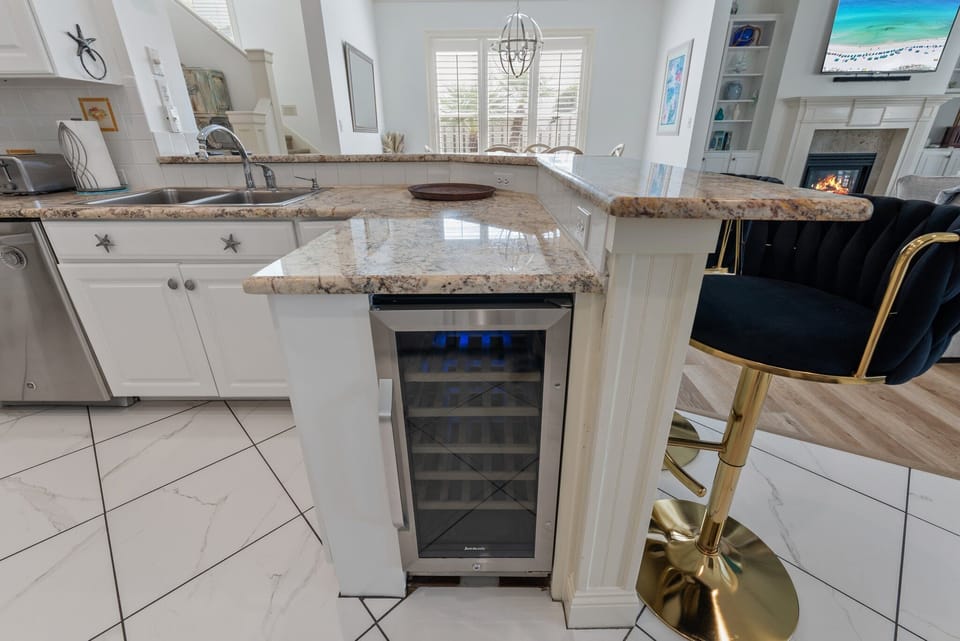 Keep your favorites chilled and ready — wine cooler for your enjoyment.