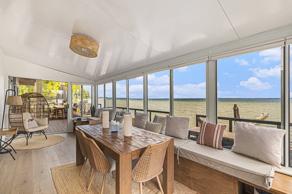 Sunroom with Game Table