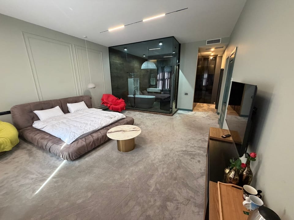 Luxury Double Room, Private Bathroom, City View | In-room safe, desk, laptop workspace, blackout drapes