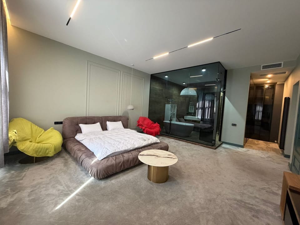 Luxury Double Room, Private Bathroom, City View | In-room safe, desk, laptop workspace, blackout drapes