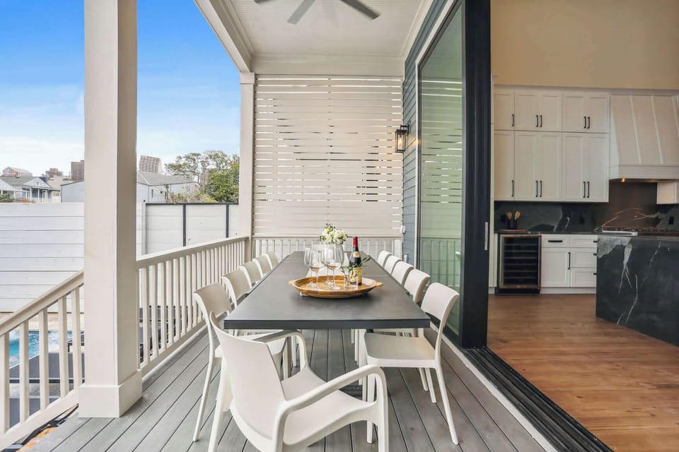 Covered Outdoor Dining | Seats 10–12 | Gas Grill Area (Opposite Side of Deck)| House 1