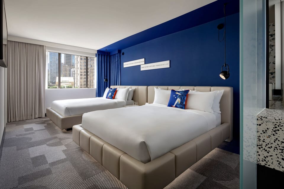 Hypo-allergenic bedding, minibar, in-room safe, laptop workspace