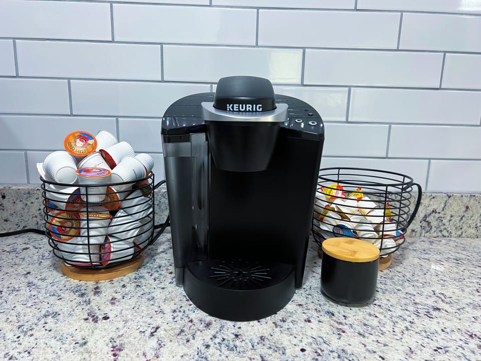 Coffee, cream and sugar provided for your convenience. 