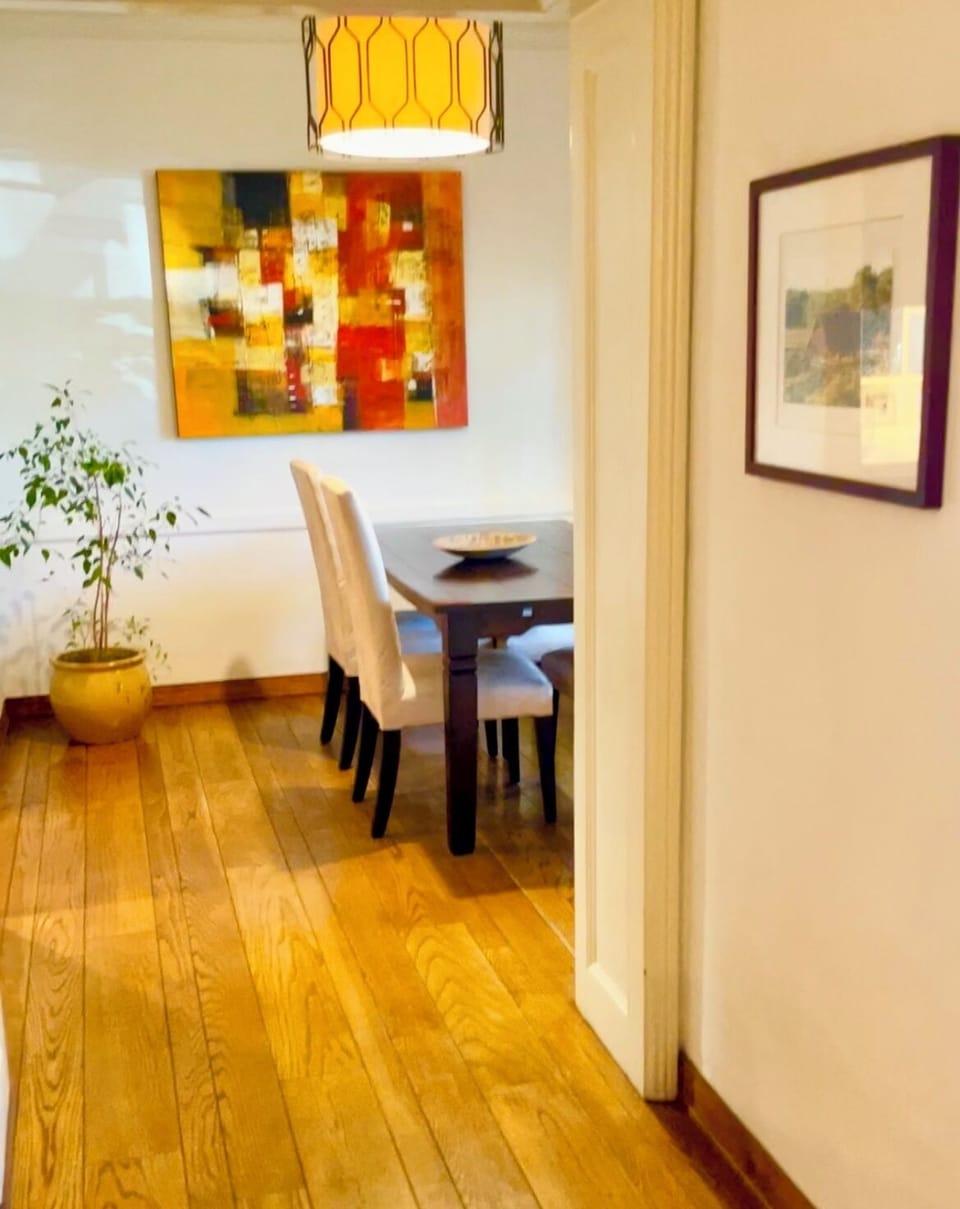 Dinning table seats 4 comfortably