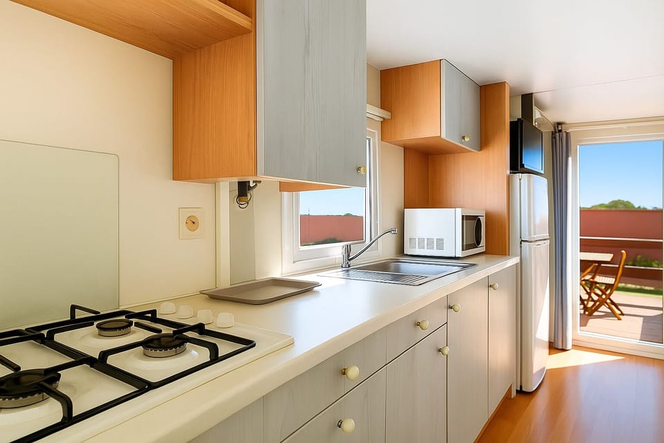 Suite, Pool View | Private kitchen | Full-size fridge, microwave, stovetop, cookware/dishes/utensils