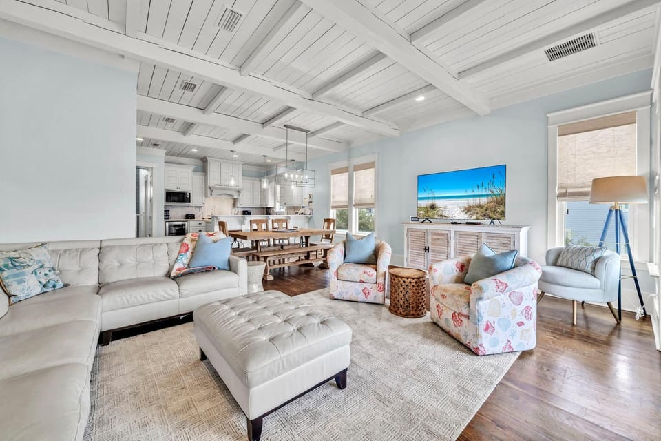 House, Multiple Beds (Inlet Beach Retreat 202) | Living area | TV