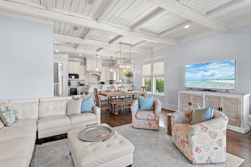 House, Multiple Beds (Inlet Beach Retreat 202) | Living area | TV