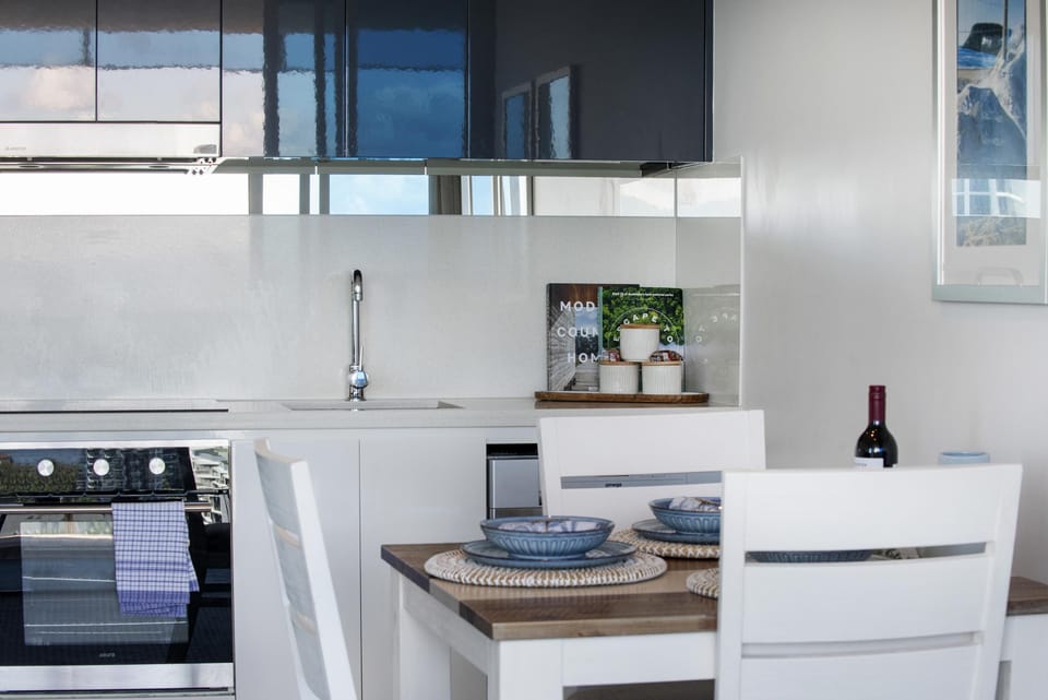 Dining area is right next to the kitchen