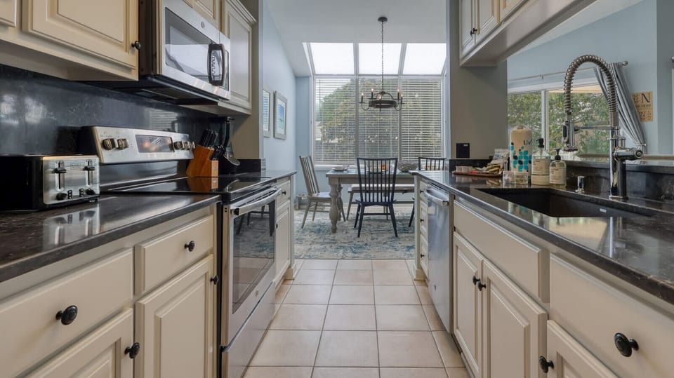 Modern Coastal Kitchen Ready for Family Feasts or Easy Snacks