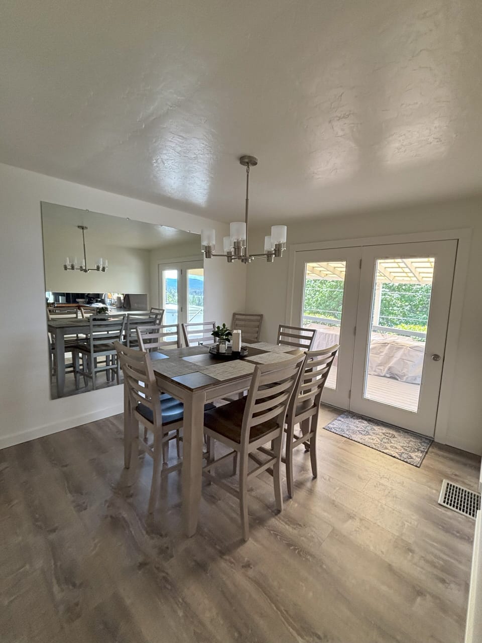 Dining Room with beautiful views and table that opens up for seating for eight.