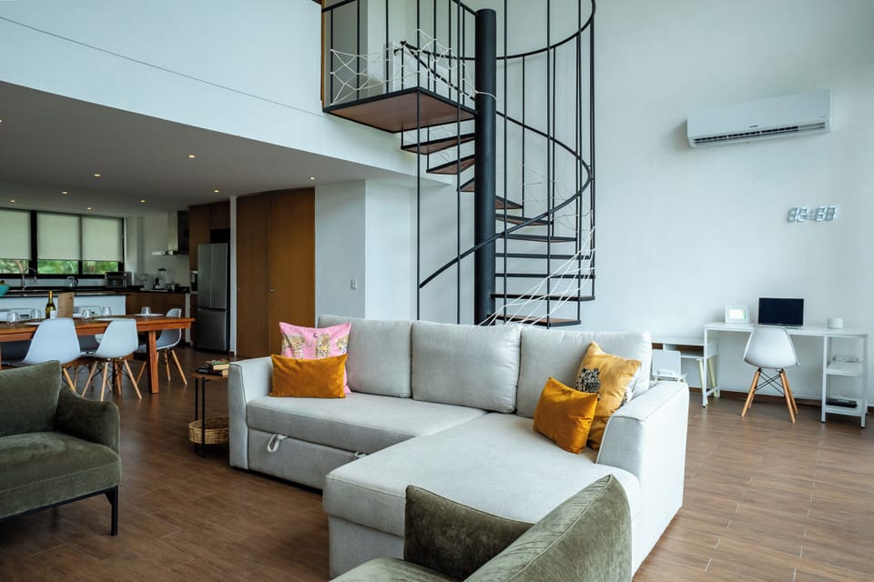 Family Apartment, Balcony, Garden View | Living room | 50-inch Smart TV with cable channels, Netflix, streaming services