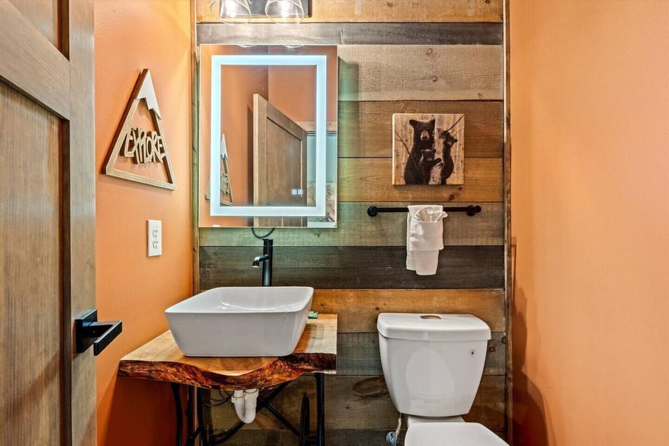 Main level half bathroom
