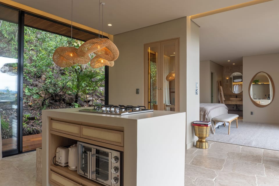 Premium Villa, Lanai, Mountain View | Private kitchen | Fridge, oven, stovetop, espresso maker