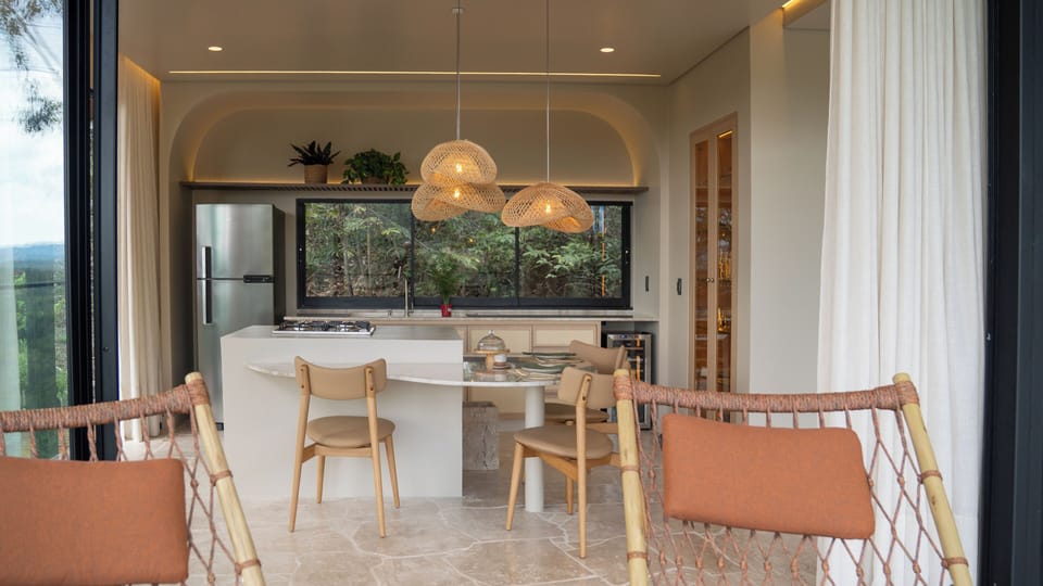 Premium Villa, Lanai, Mountain View | Private kitchen | Fridge, oven, stovetop, espresso maker