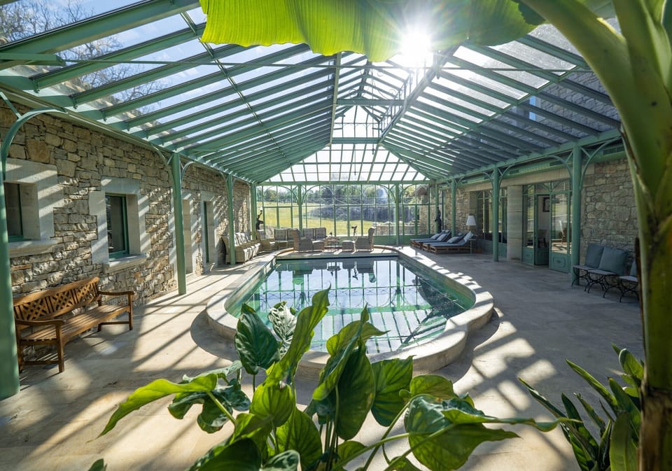 Indoor swimming pool heated all year