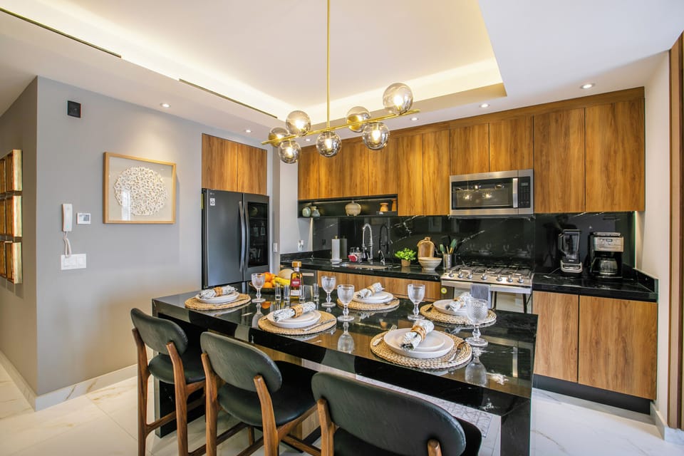 Kitchen — Modern and fully-equipped with high-end appliances