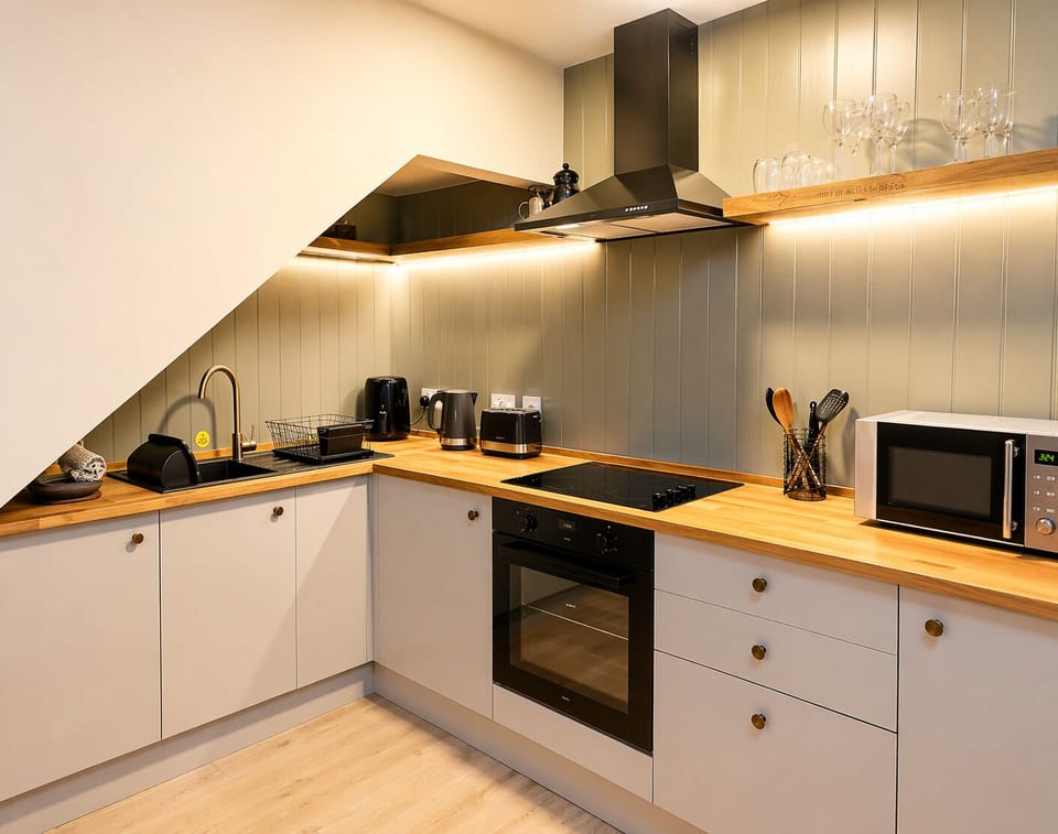 Compact kitchen — fully equipped and all yours