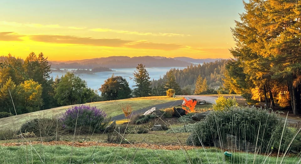  Sunset views over the bay from the property

