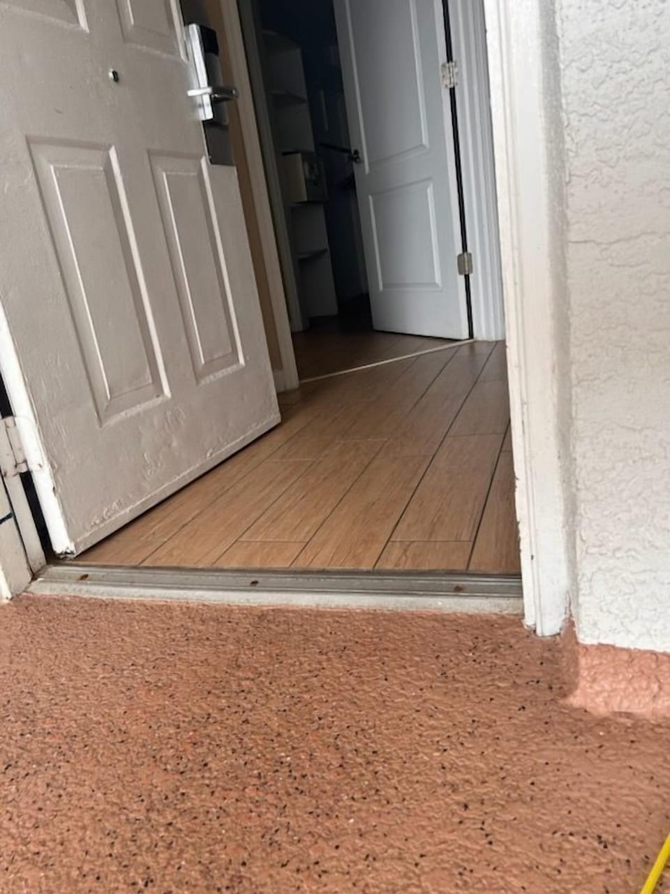 Step into comfort with an accessible design, highlighted by an inviting threshold leading into the spacious interiors of the condo.