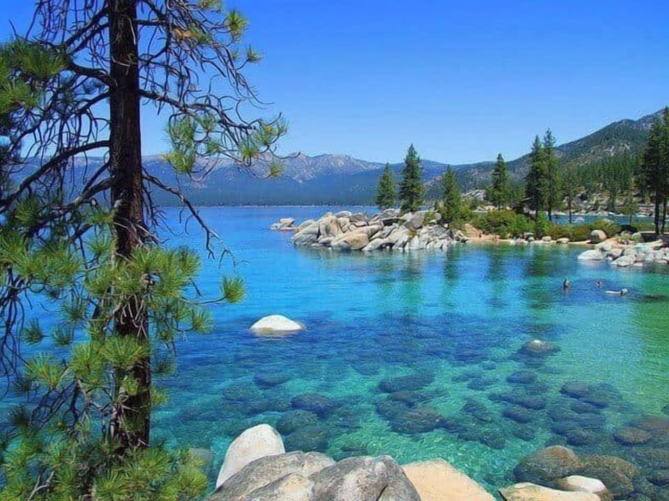 Stunning lake view with clear turquoise waters
