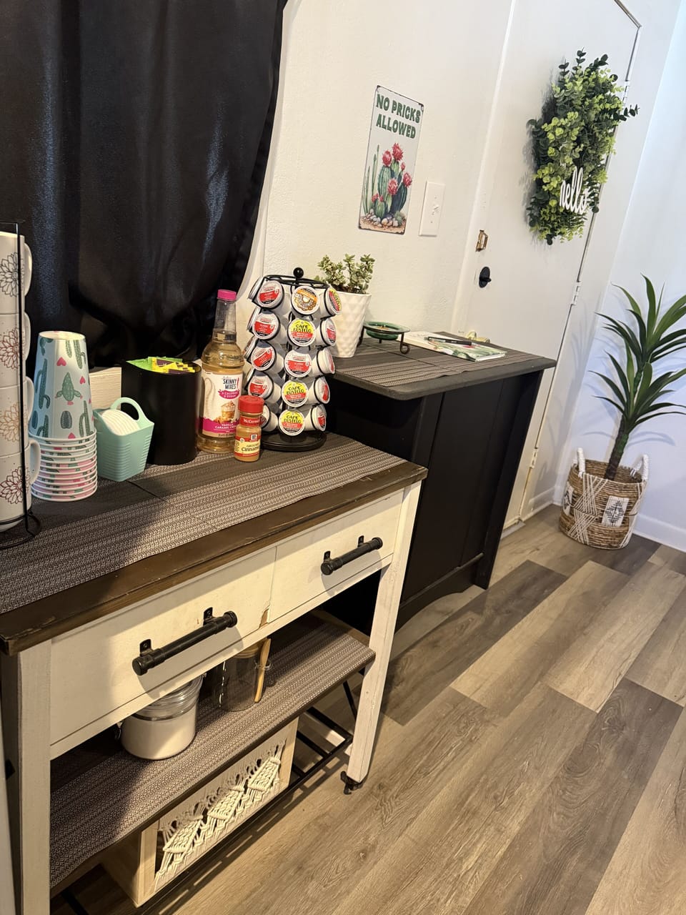 Coffee bar fully stocked