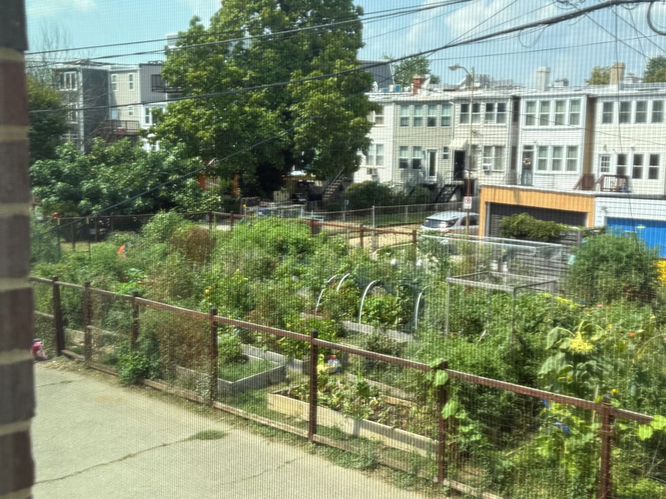 Bedroom 1 overlooks active community garden