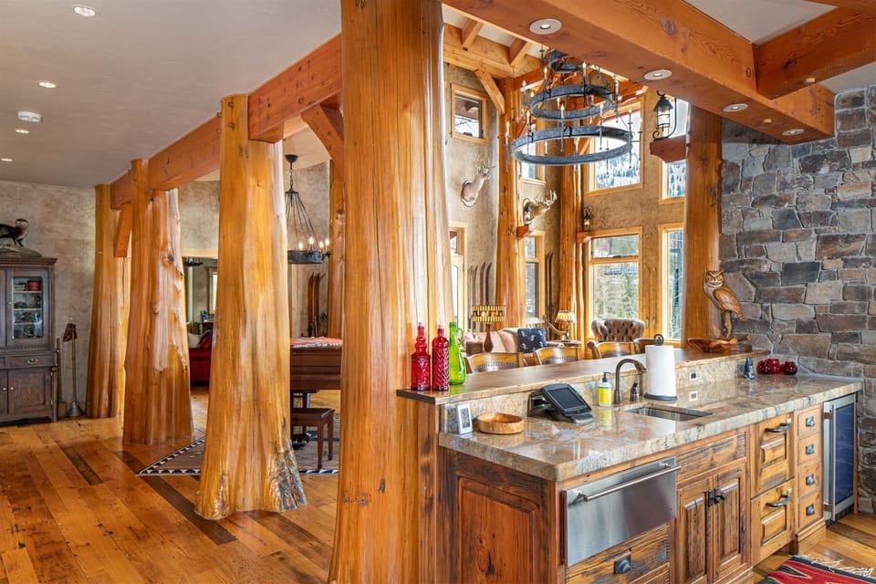 Featuring cedar support beams, the architecture of the home is breathtaking | Main Level