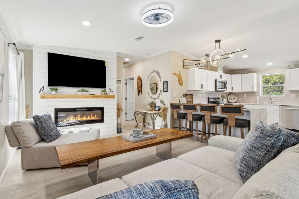 Wall Mounted TV over Electric Fireplace