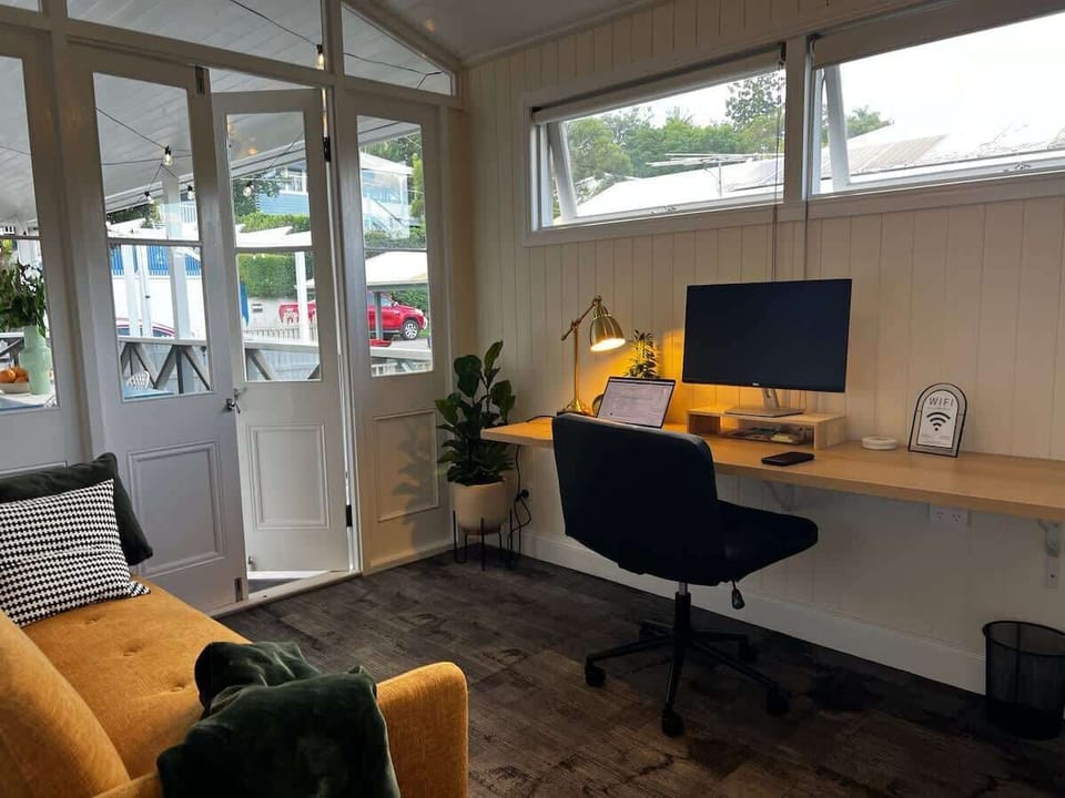 A cozy space for productivity and reading your favorite books.