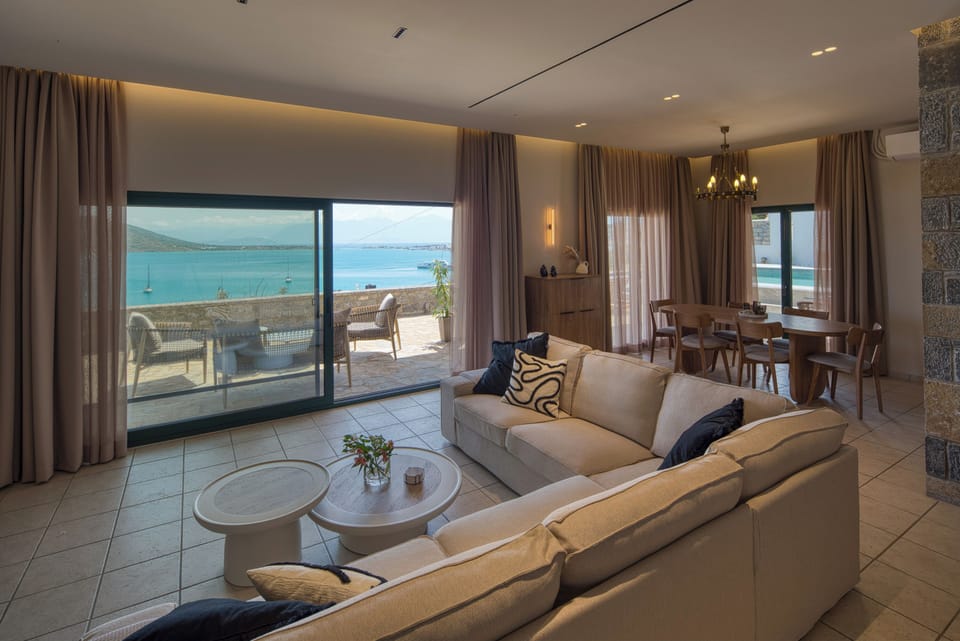 Villa, 4 Bedrooms, Sea View | Living area | Fireplace