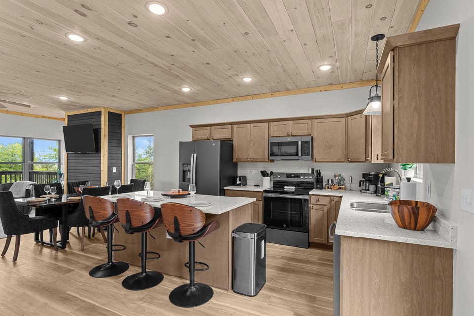 Fully Equipped Kitchen With Stainless Appliances
