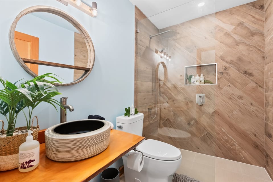 Bathroom-Shampoo, Conditioner, Body Wash, Hairdryer