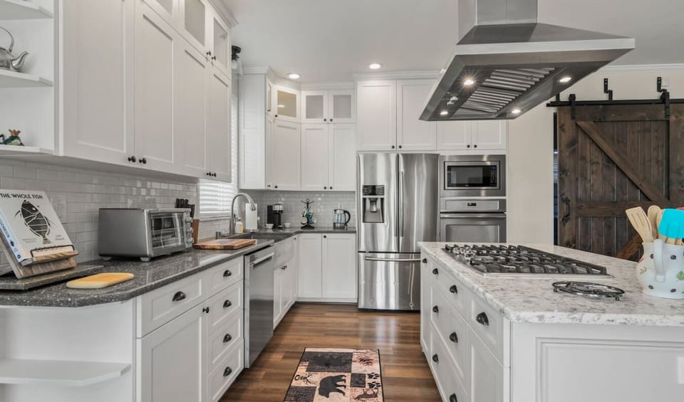 Another view of kitchen with modern appliances.
