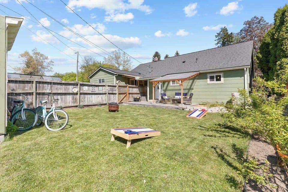 Fenced in back yard. 