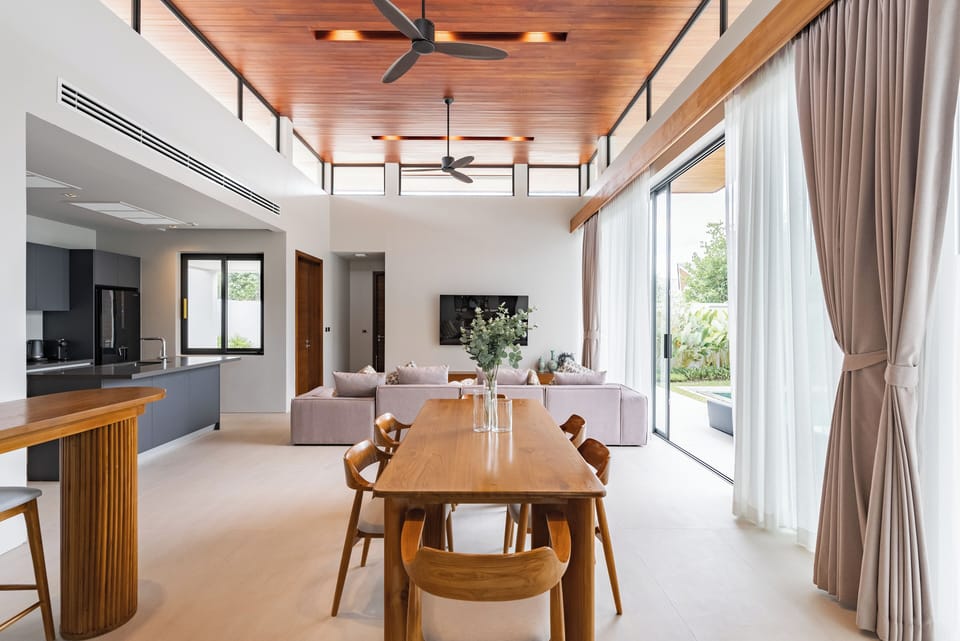 Villa | Living area | 55-inch LCD TV with digital channels